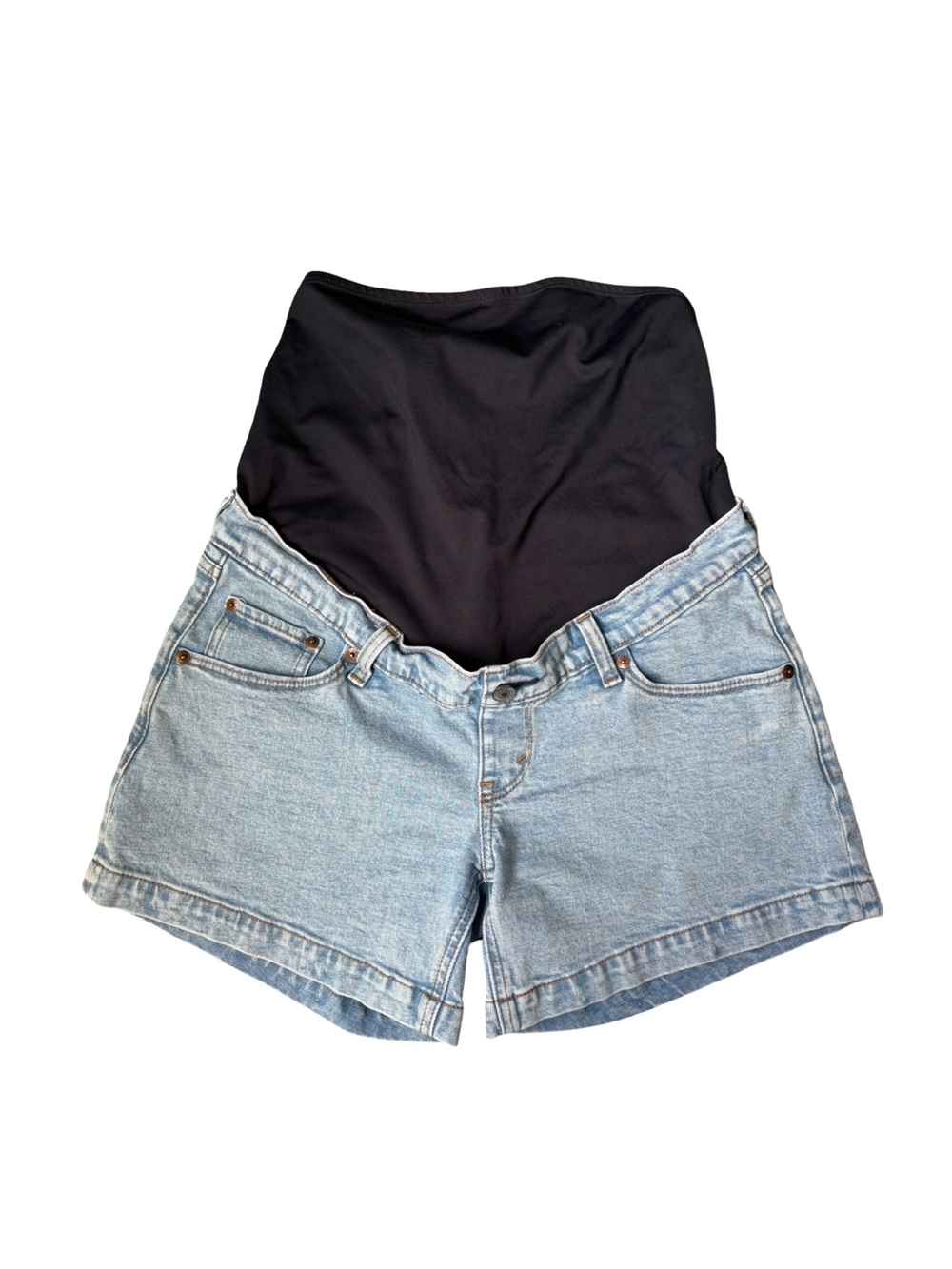 Abercrombie Maternity Light Wash The Dad Short in Size 26